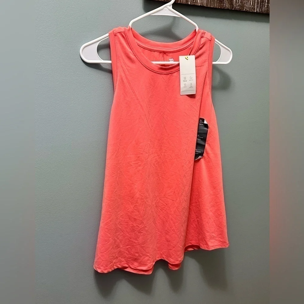 All in Motion - Active Muscle Tank Top - Pink/Salmon - Size xlarge - Picture 4 of 7